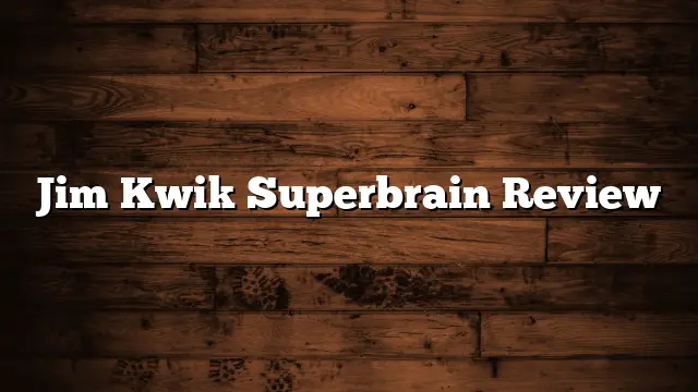 Jim Kwik Superbrain Review