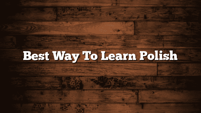 Best Way To Learn Polish