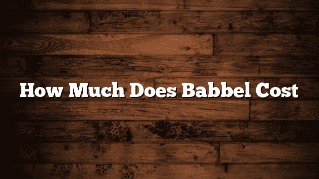 How Much Does Babbel Cost
